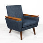 Vintage fauteuil, opnieuw gestoffeerd