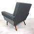 Vintage fauteuil, twee tinten grijs