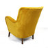 Vintage fauteuil, geel velours