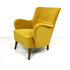 Vintage fauteuil, geel velours