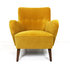 Vintage fauteuil, geel velours